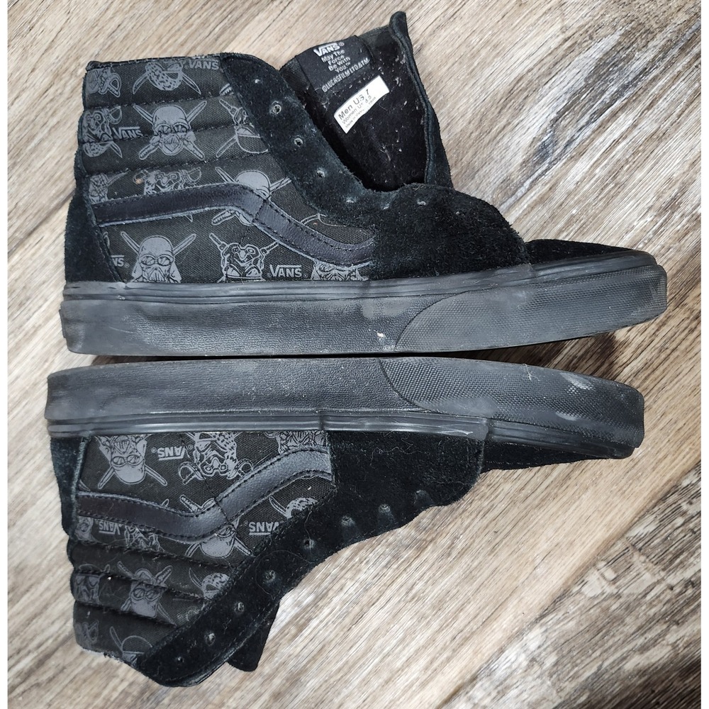 Vans Sk8-Hi Star Wars Men 7 Women 8.5 Black Dark Side Darth Vader Sneaker Shoe